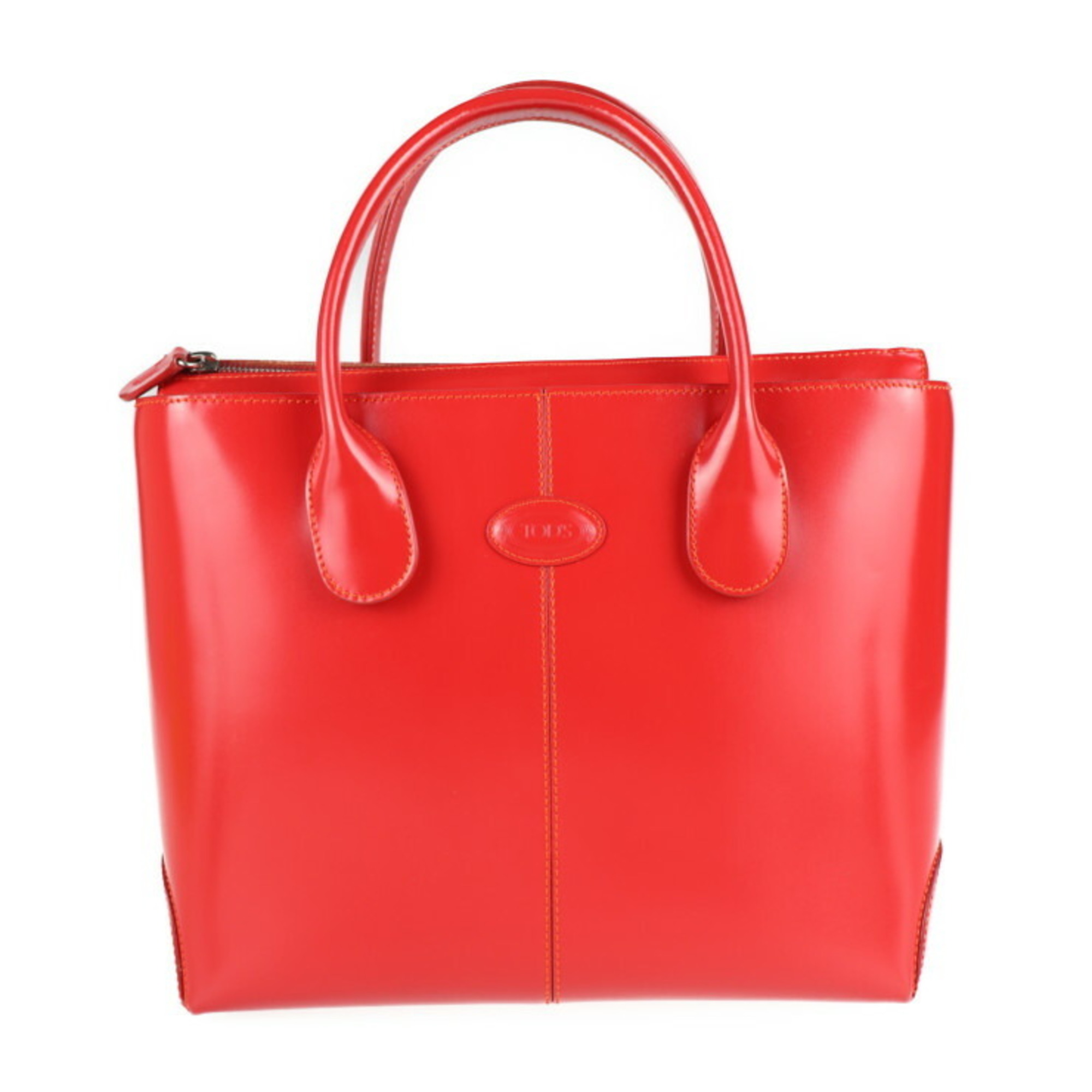 Tod's 2way Shoulder Tote Bag Leather Red System